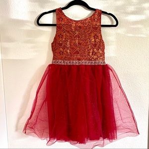 Girls wine Color Dress